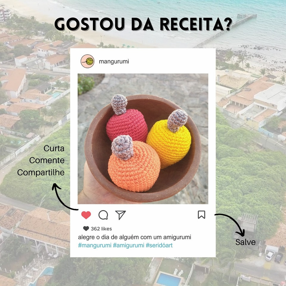 RECEITA GRÁTIS: Amigurumi de Cajus em Cores Vibrantes