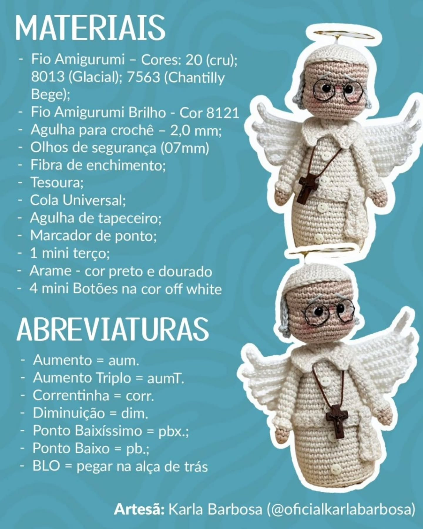 Receita Grátis: Amigurumi Papa Francisco - Anjo