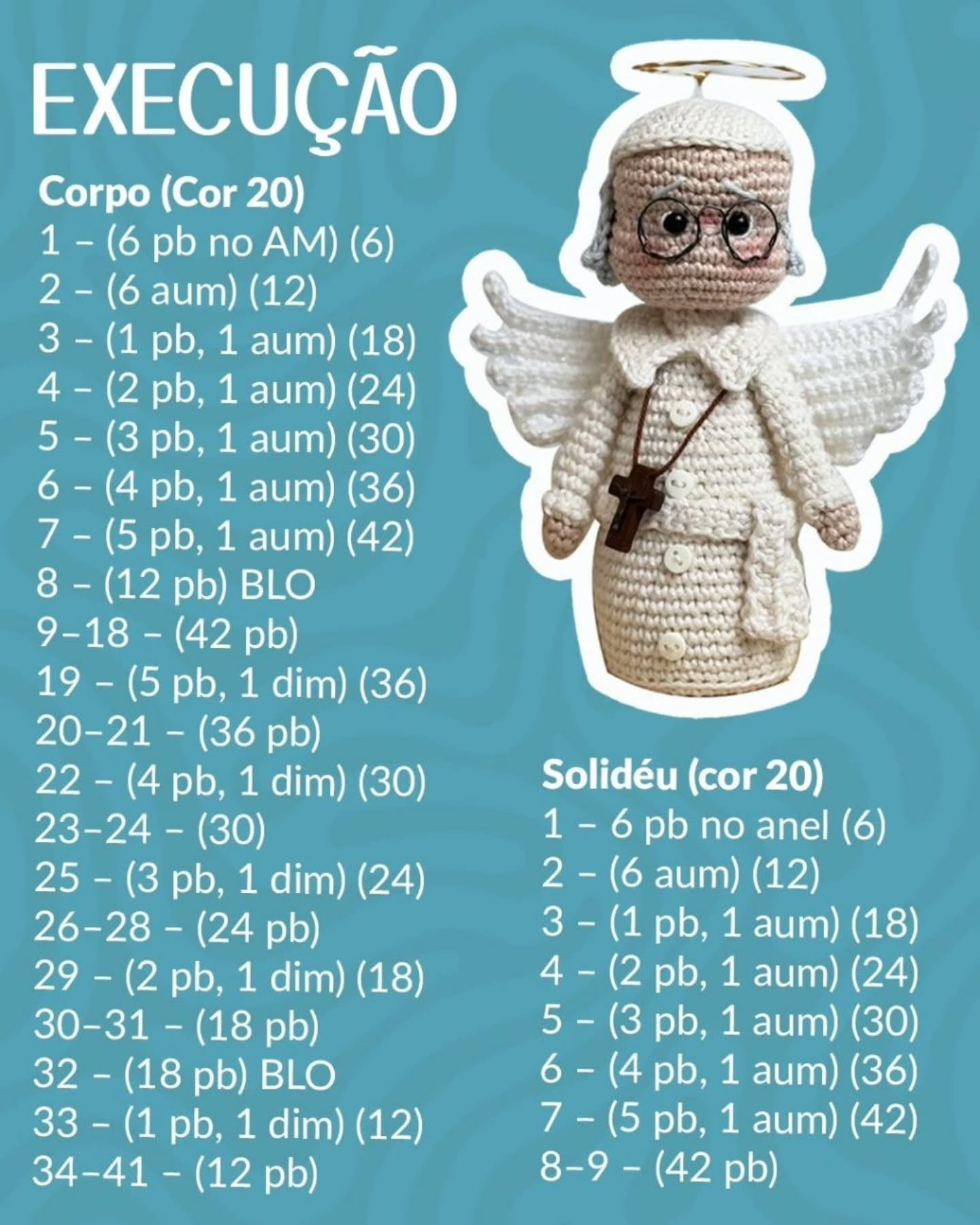 Receita Grátis: Amigurumi Papa Francisco - Anjo