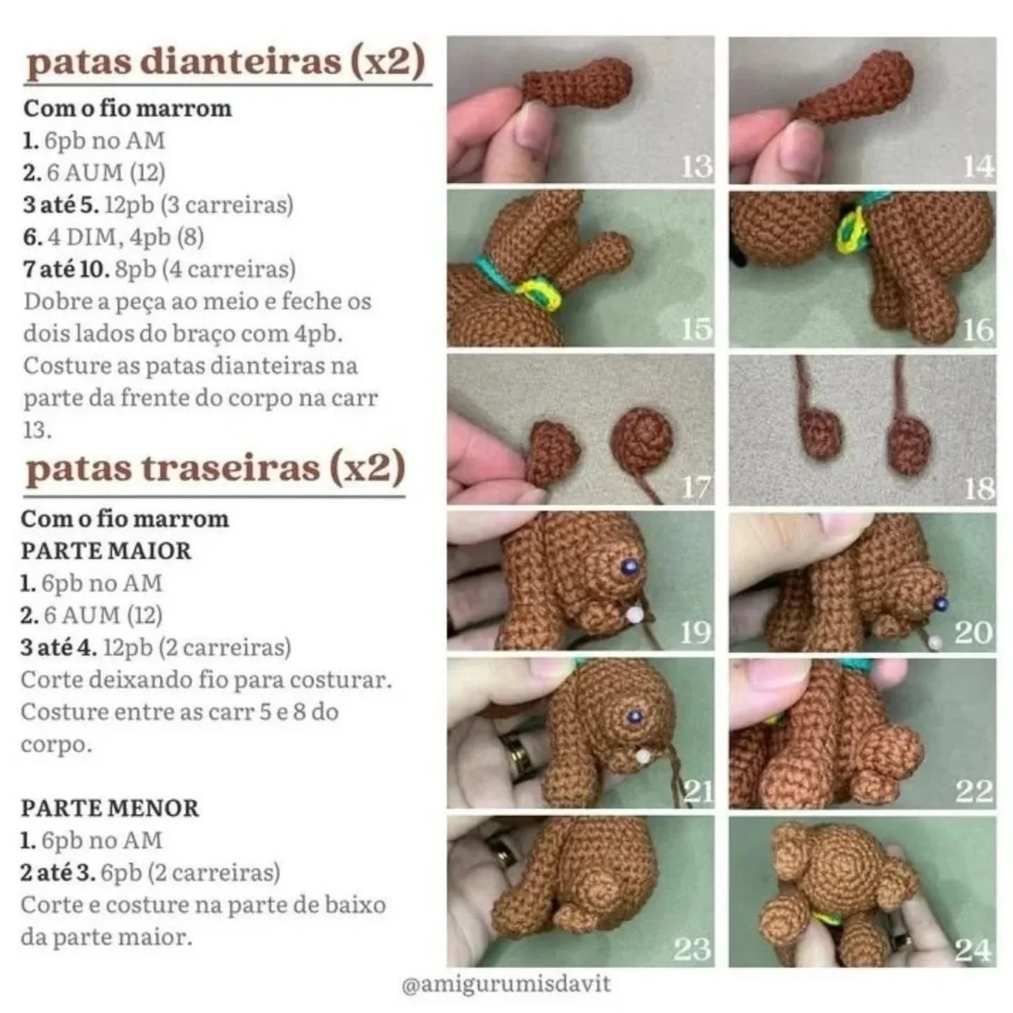 RECEITA GRÁTIS: Amigurumi Scooby-Doo!