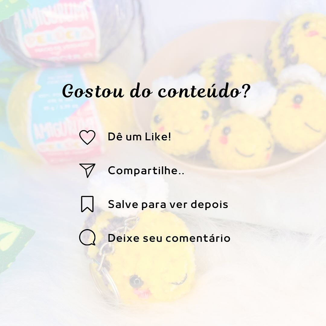 Receita Grátis: Chaveiro Abelhinha em Pompom