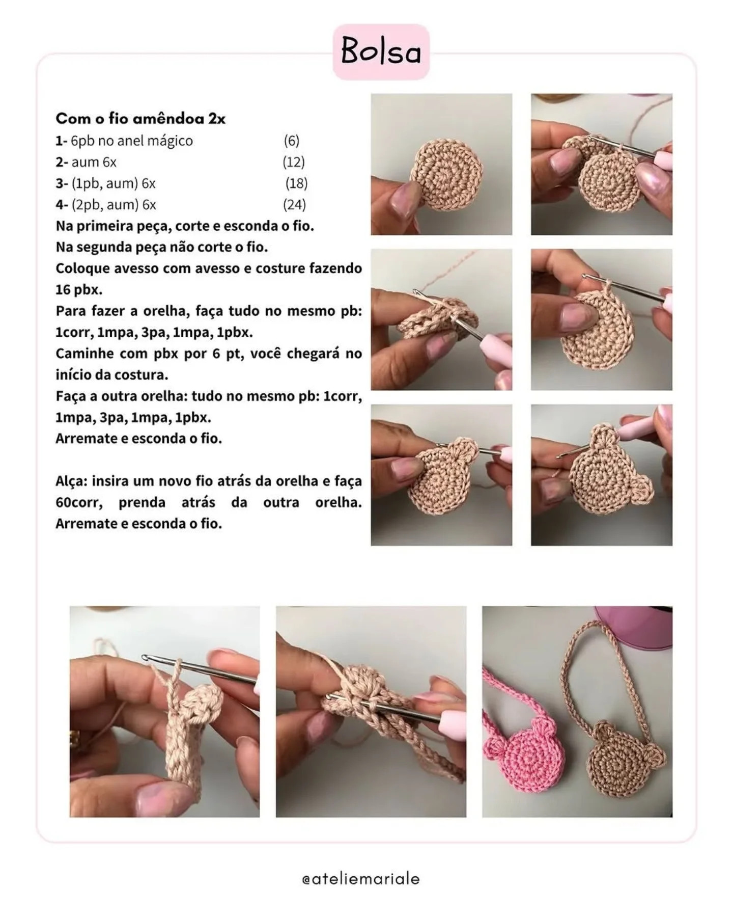 Receita Grátis de Amigurumi: Boneca Valentina