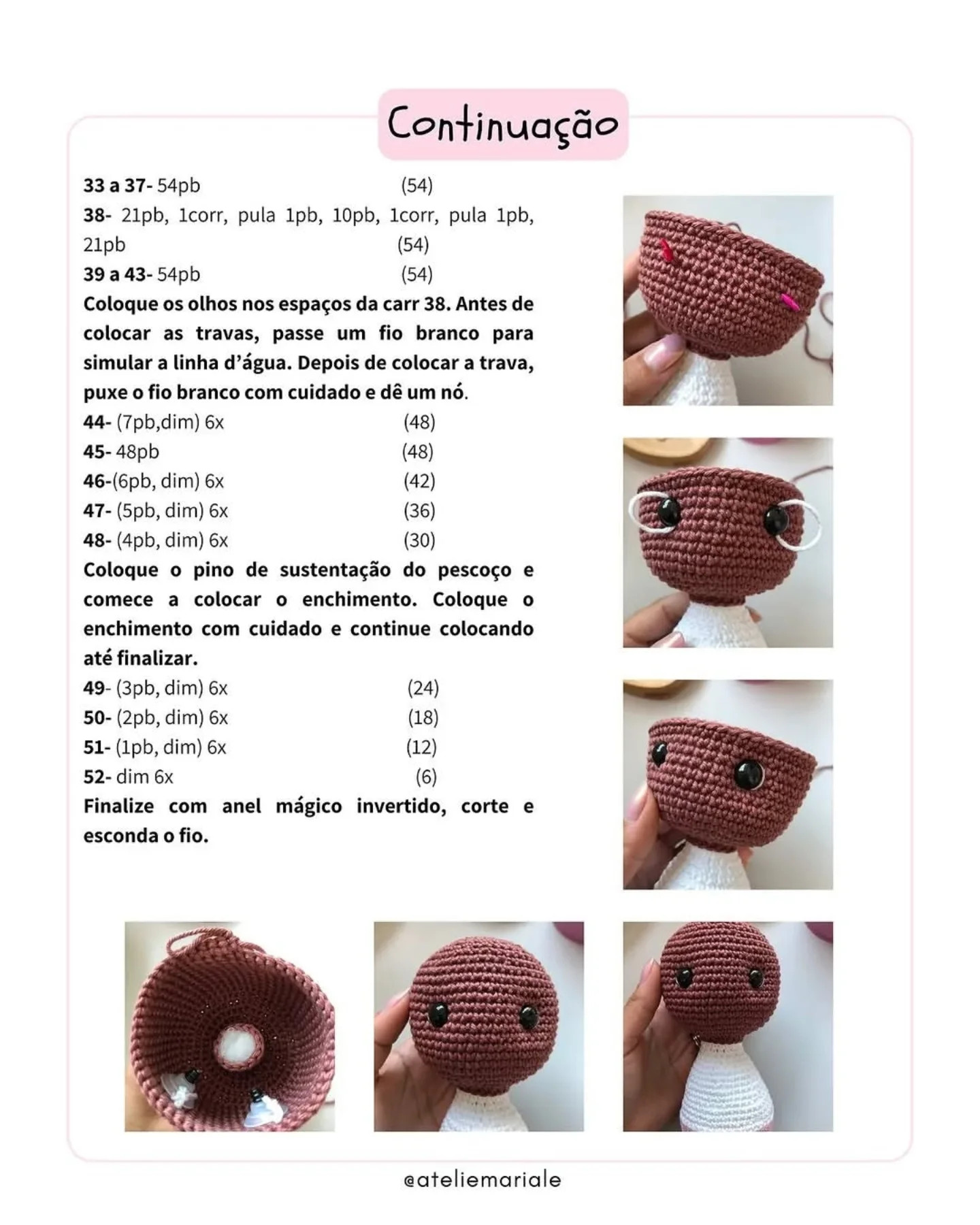 Receita Grátis de Amigurumi: Boneca Valentina