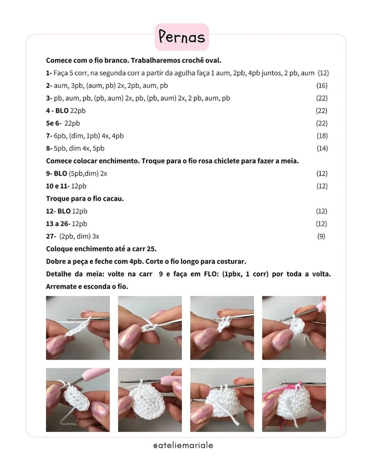 Receita Grátis de Amigurumi: Boneca Valentina