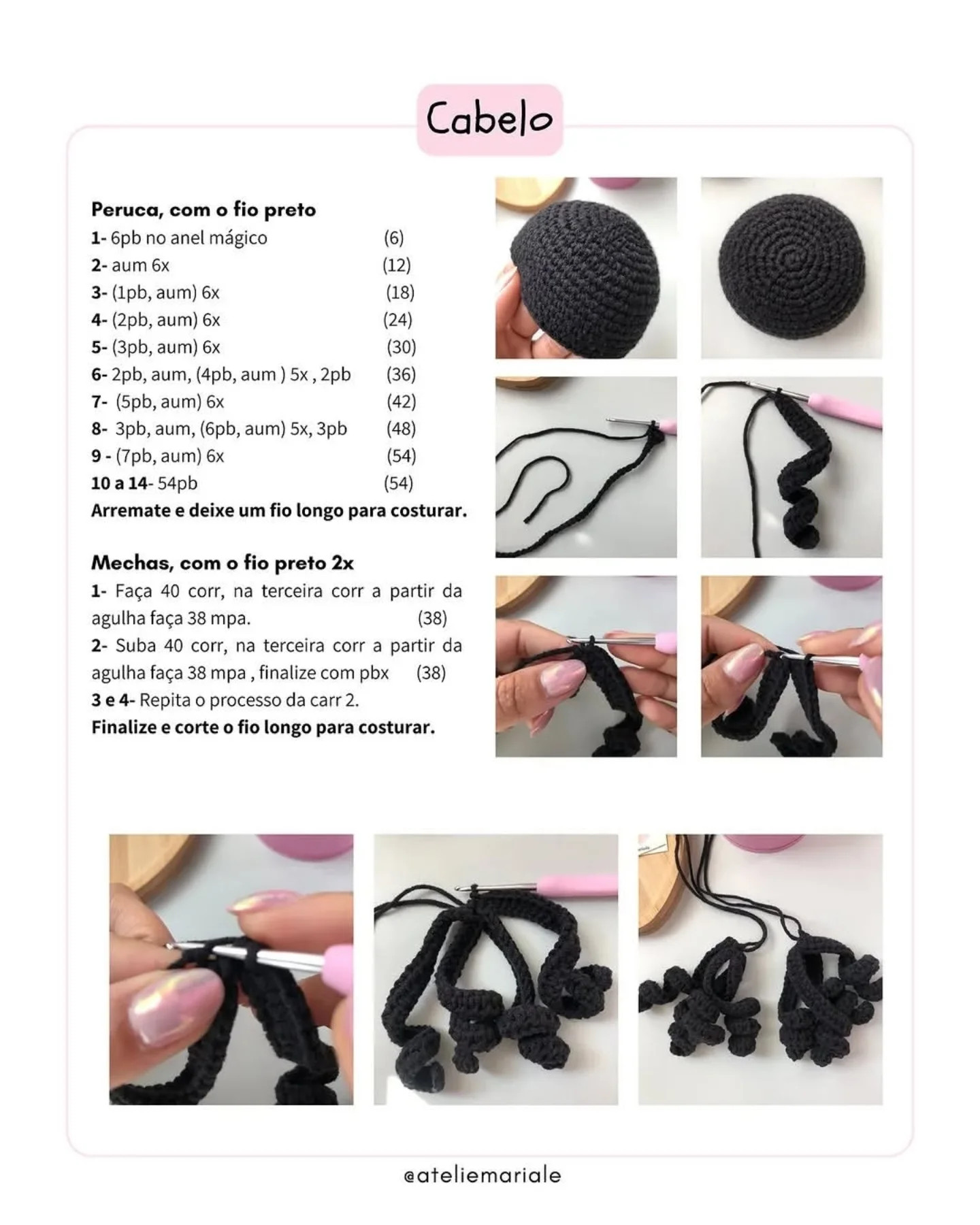 Receita Grátis de Amigurumi: Boneca Valentina