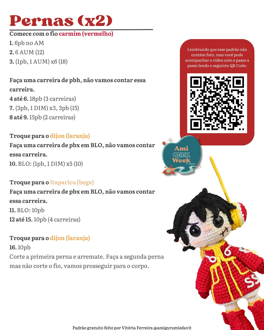 Receita Grátis de Amigurumi Luffy: Tutorial Completo!