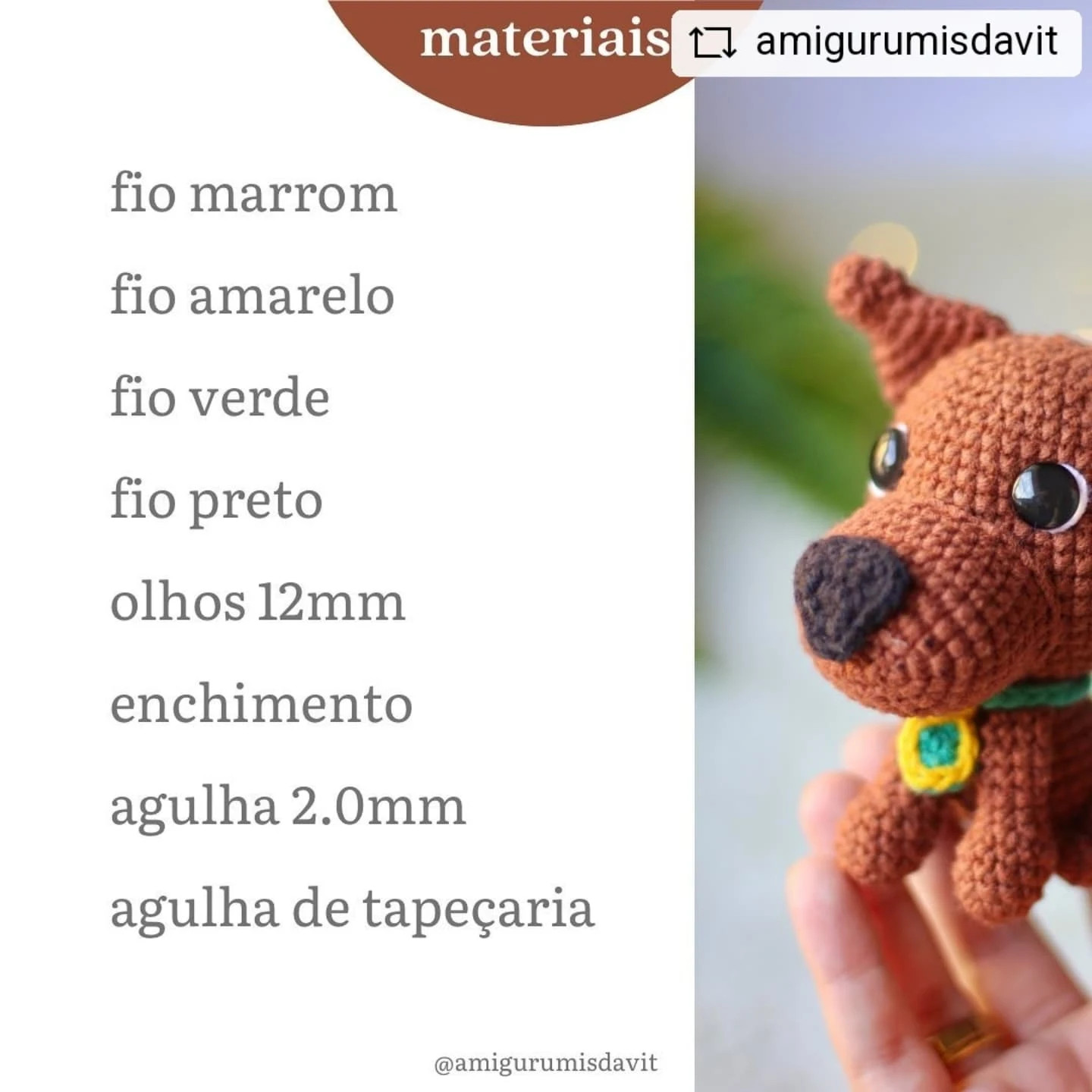 Receita Grátis de Amigurumi Scooby-Doo! Faça seu próprio cãozinho fofo!