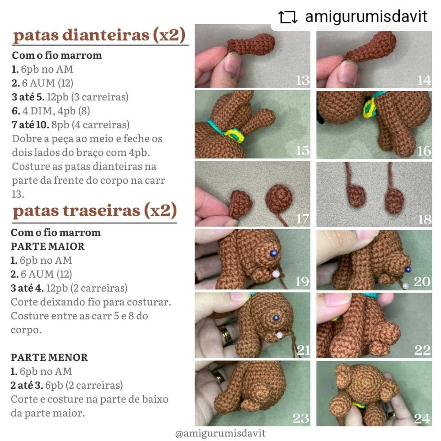 Receita Grátis de Amigurumi Scooby-Doo! Faça seu próprio cãozinho fofo!