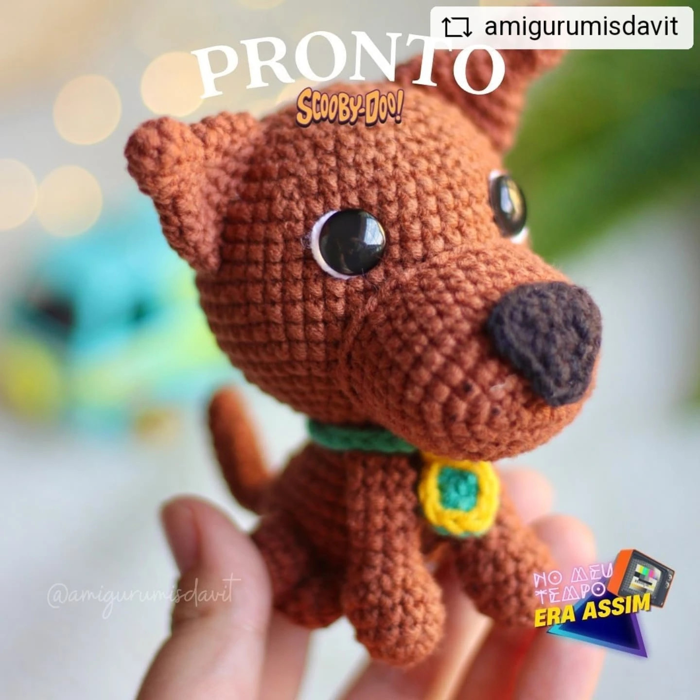 Receita Grátis de Amigurumi Scooby-Doo! Faça seu próprio cãozinho fofo!