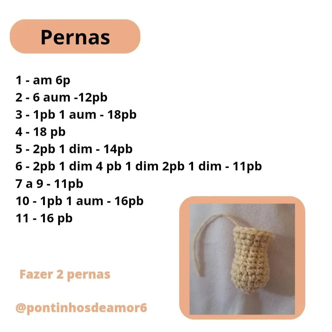Receita gratuita: Amigurumi coelhinho bebê