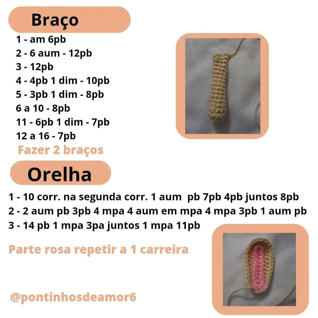 Receita gratuita: Amigurumi coelhinho bebê