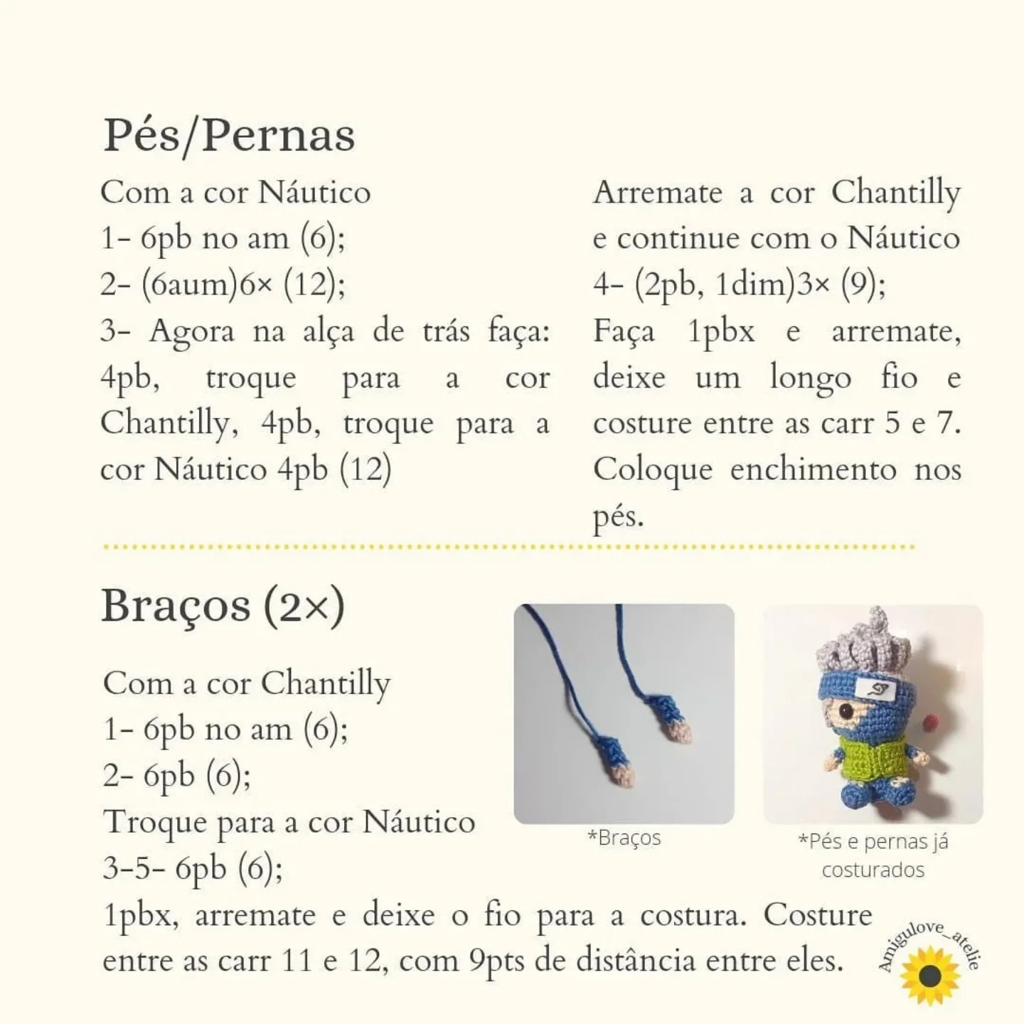 Receita gratuita de amigurumi Kakashi Hatake