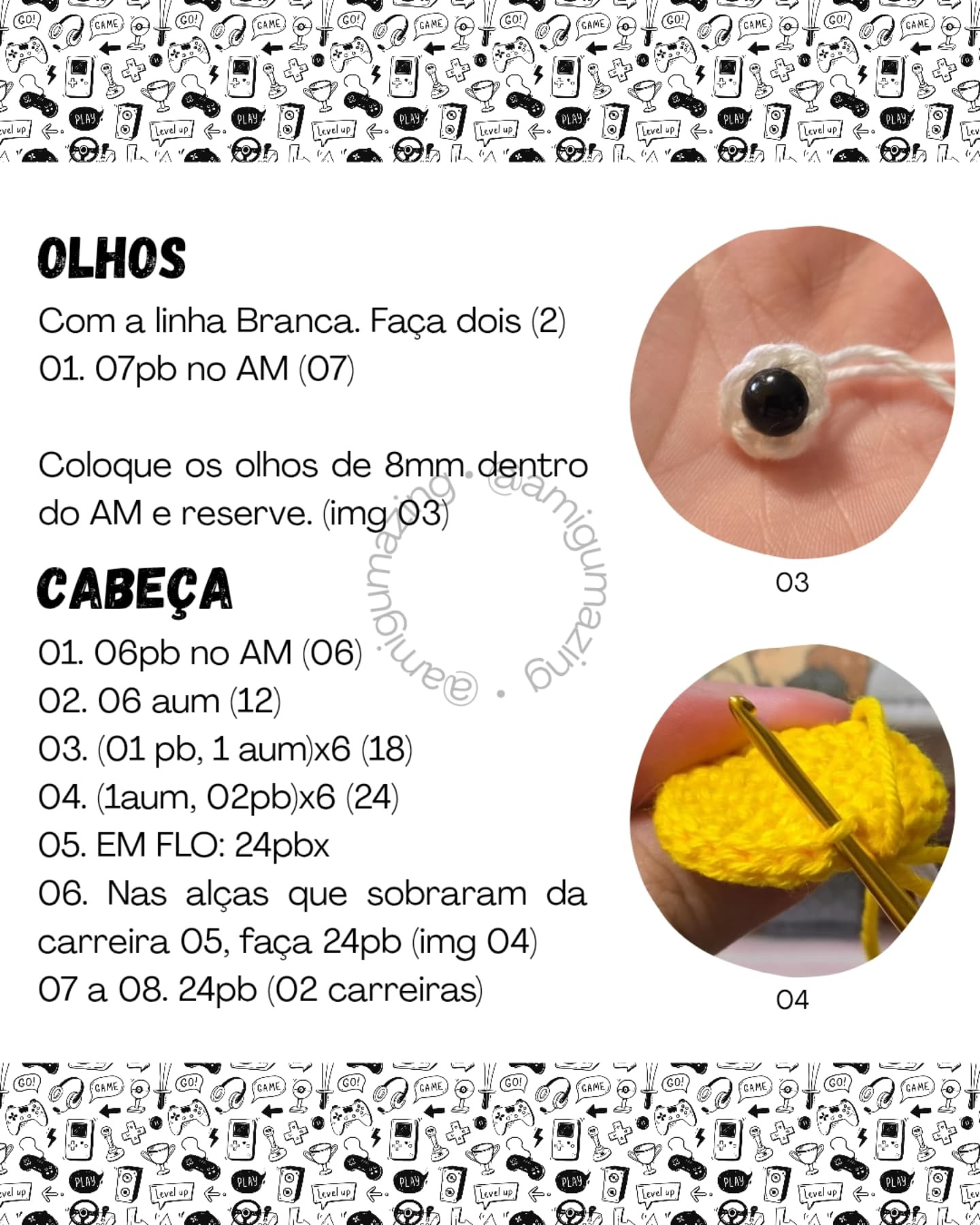 RECEITA GRATUITA DE AMIGURUMI: LINDO PÁSSARO AMARELO