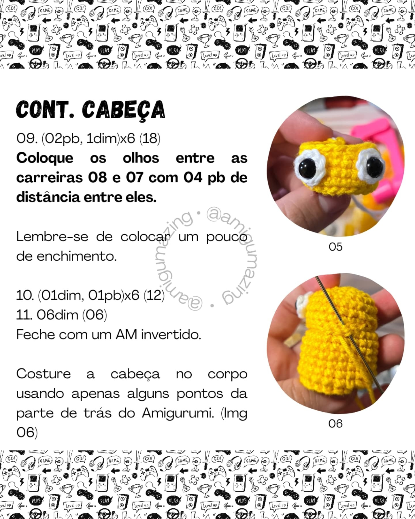 RECEITA GRATUITA DE AMIGURUMI: LINDO PÁSSARO AMARELO