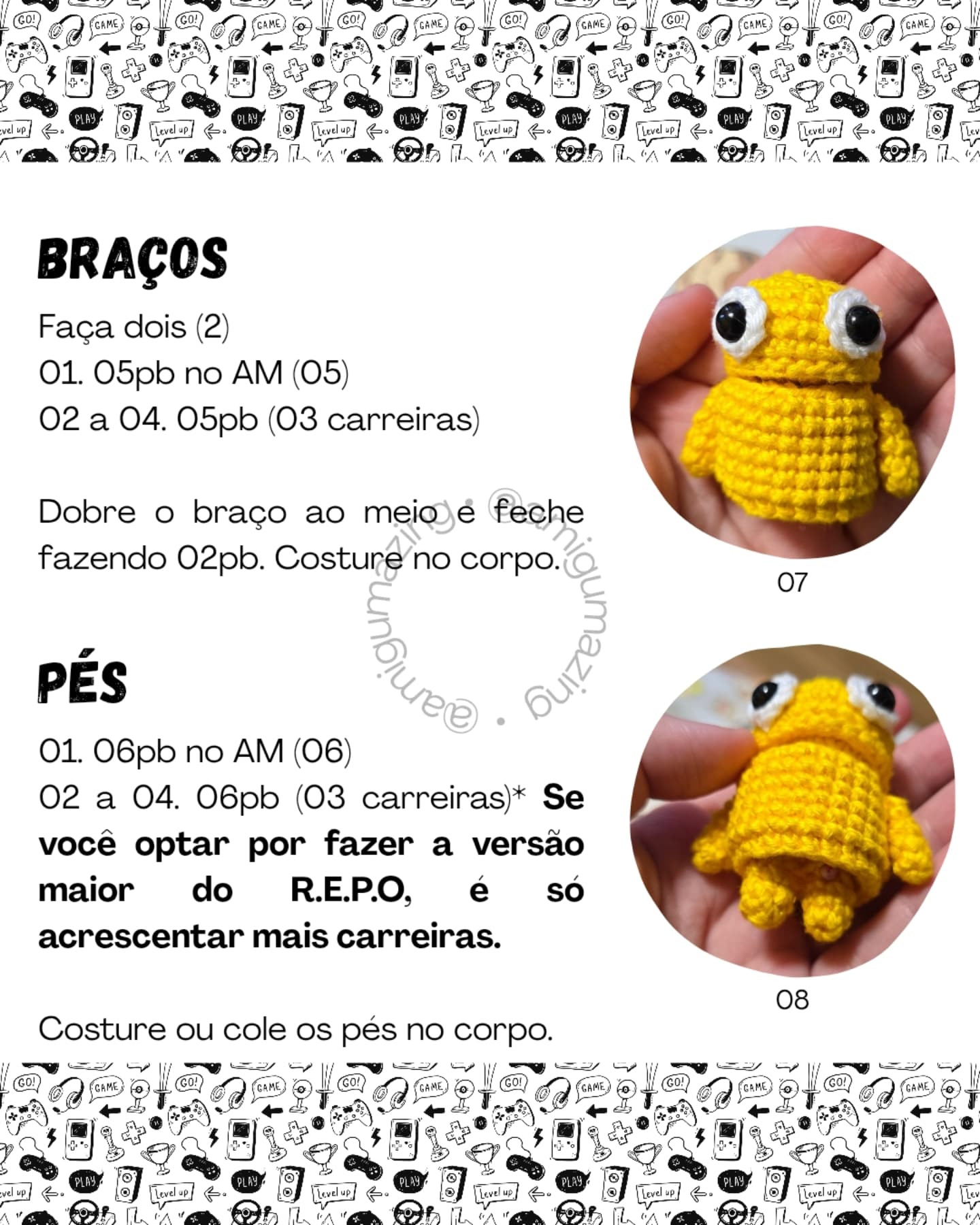 RECEITA GRATUITA DE AMIGURUMI: LINDO PÁSSARO AMARELO