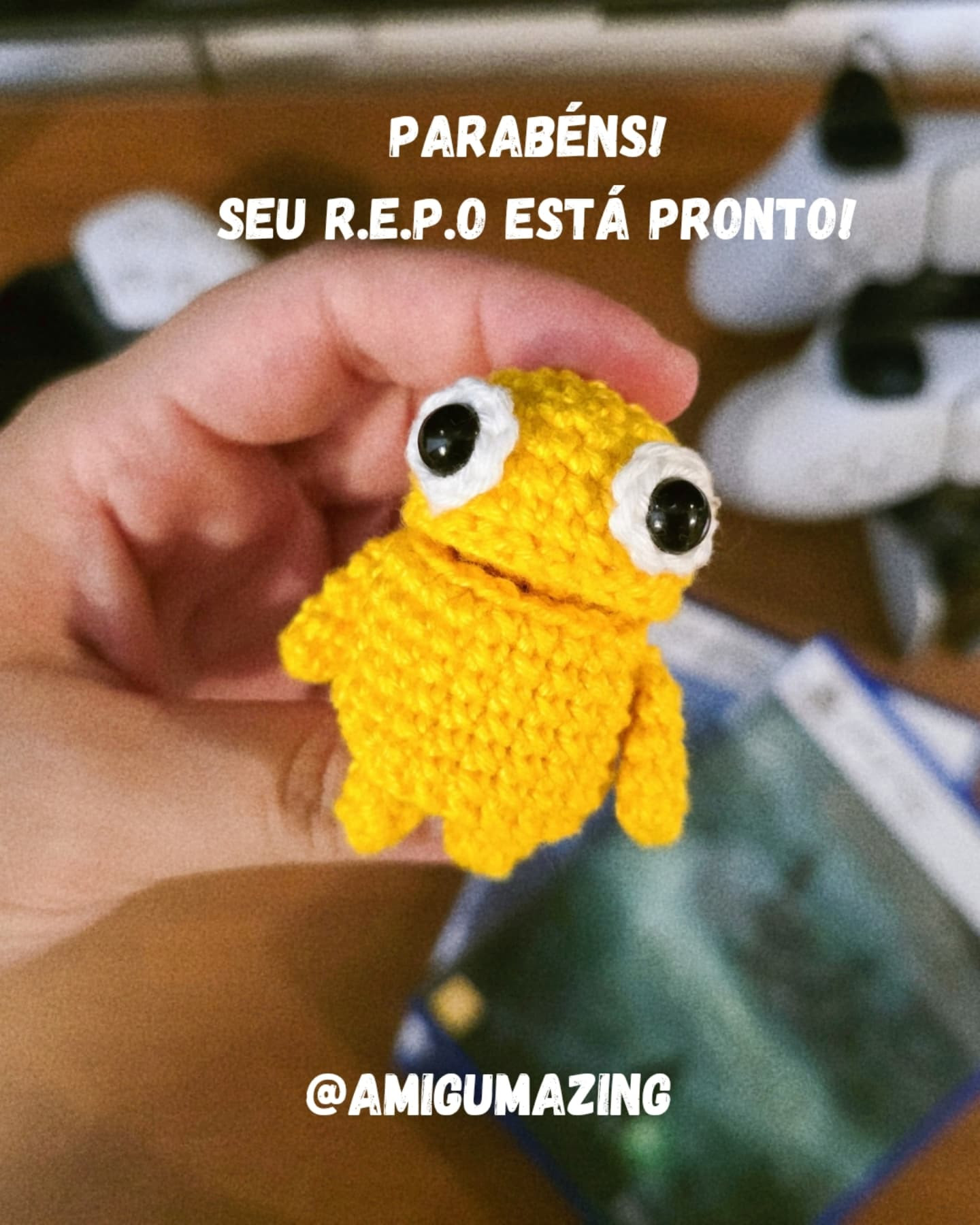 RECEITA GRATUITA DE AMIGURUMI: LINDO PÁSSARO AMARELO