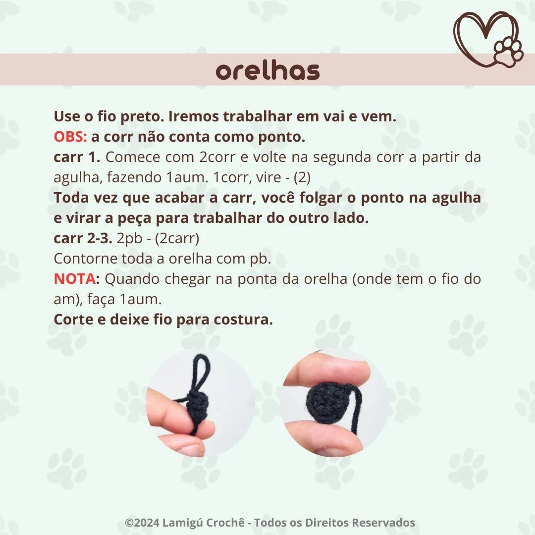 Receita gratuita de amigurumi Pug