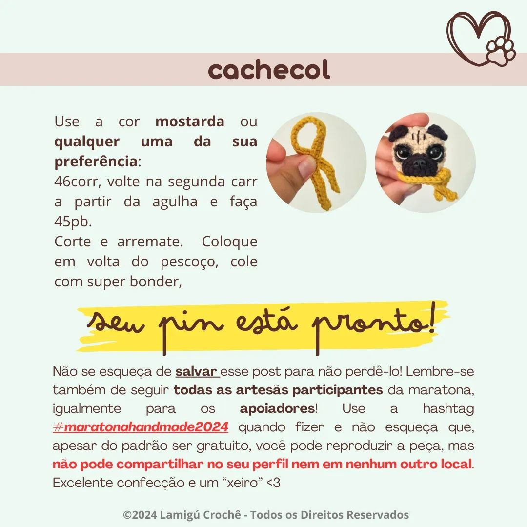 Receita gratuita de amigurumi Pug