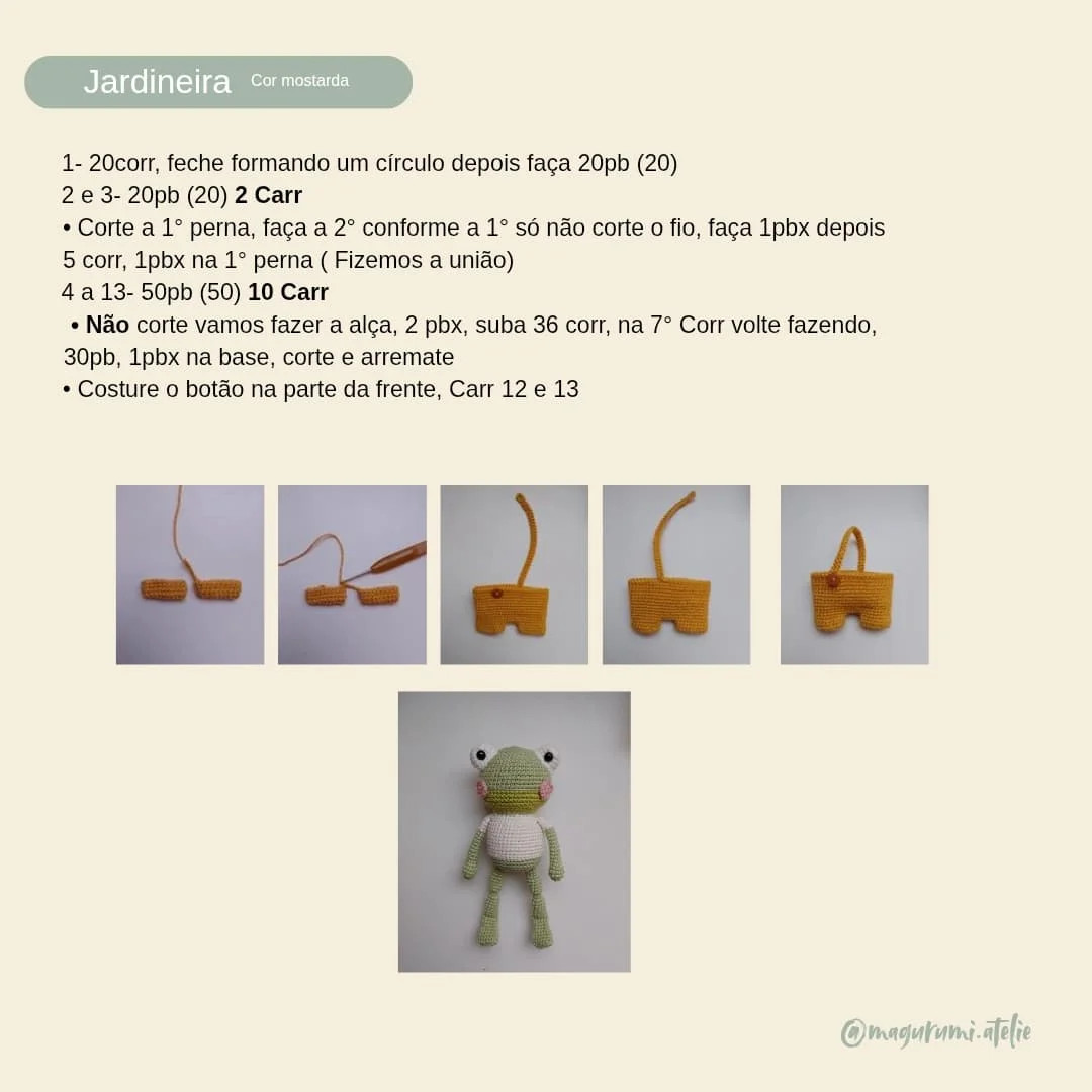 Receita gratuita de amigurumi: Sapo Olavo 2.0