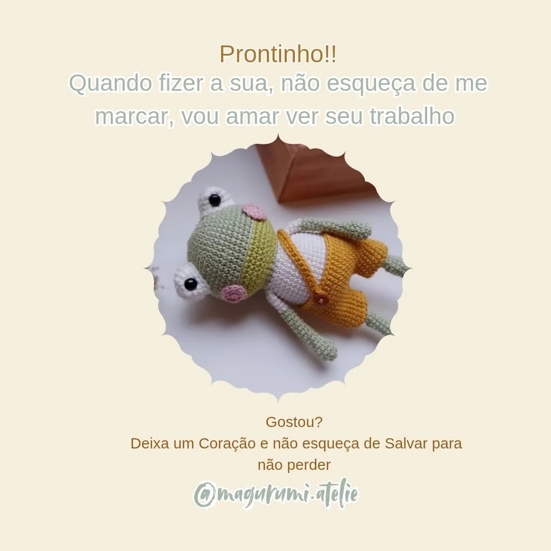 Receita gratuita de amigurumi: Sapo Olavo 2.0