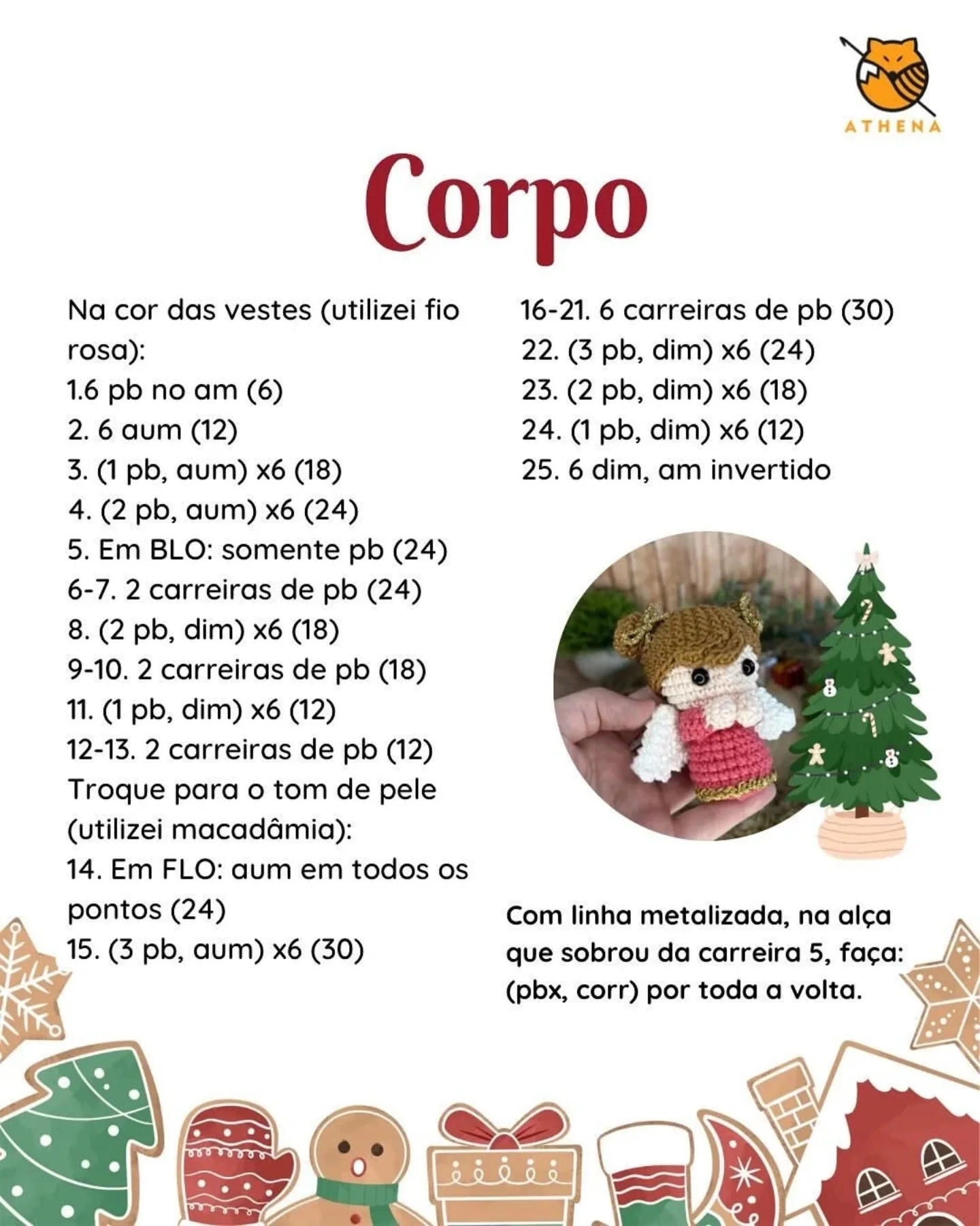 Receita gratuita de Anjo para o Calendário do Advento