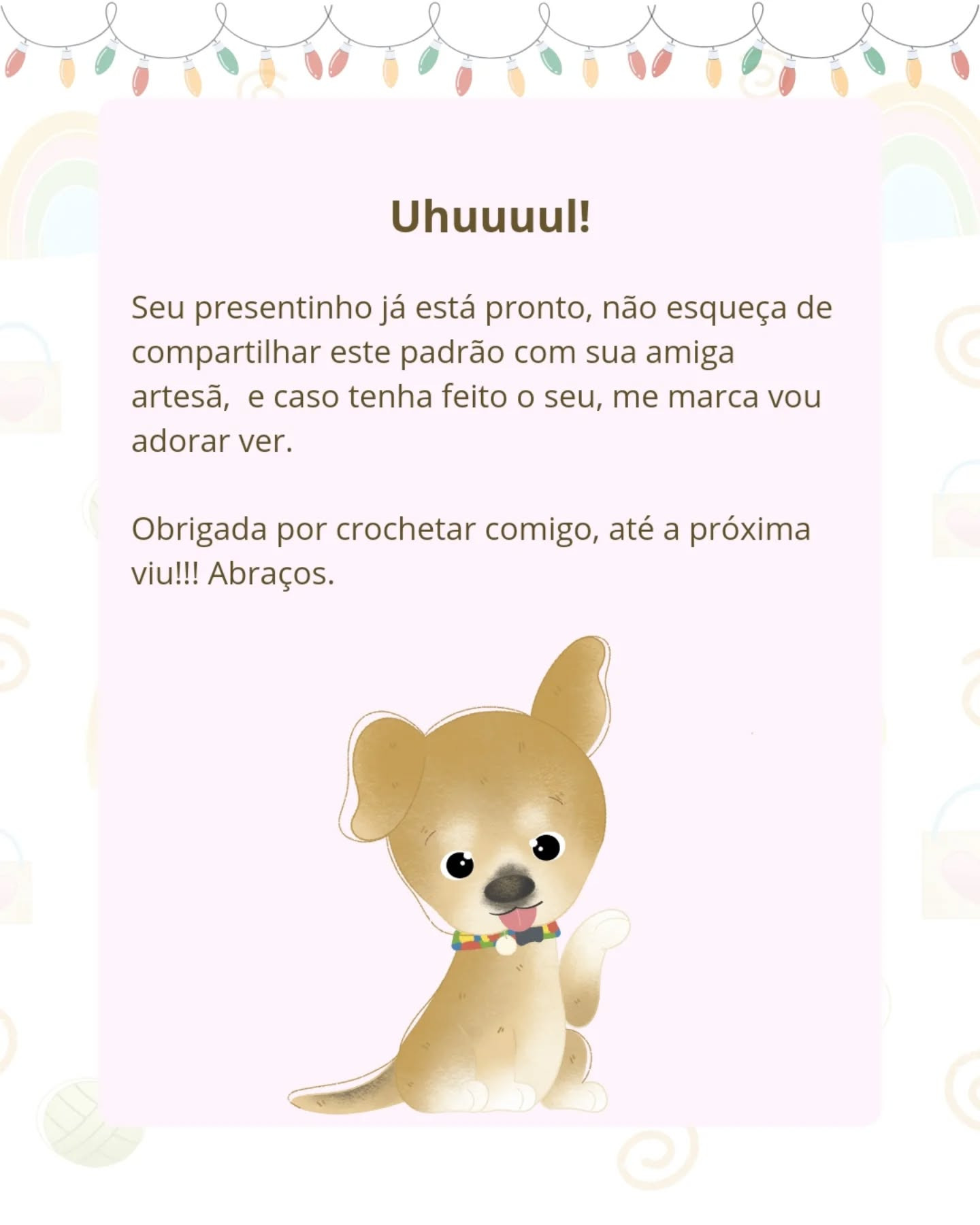 Receita gratuita de caixa de presente de crochê natalino