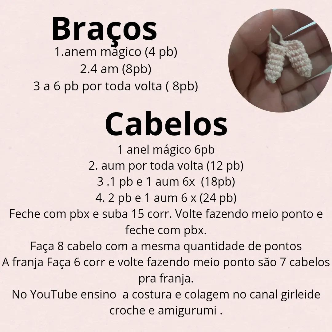 Receita gratuita de chaveiro bailarina em crochê