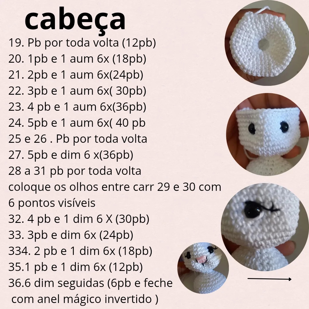 Receita gratuita de chaveiro coelhinha amigurumi