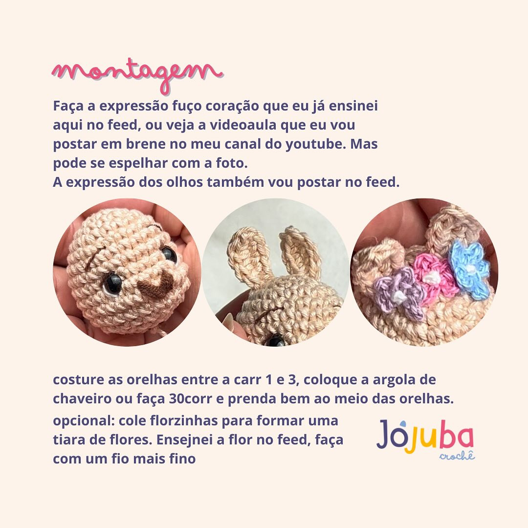 Receita gratuita de chaveiro florzinha amigurumi