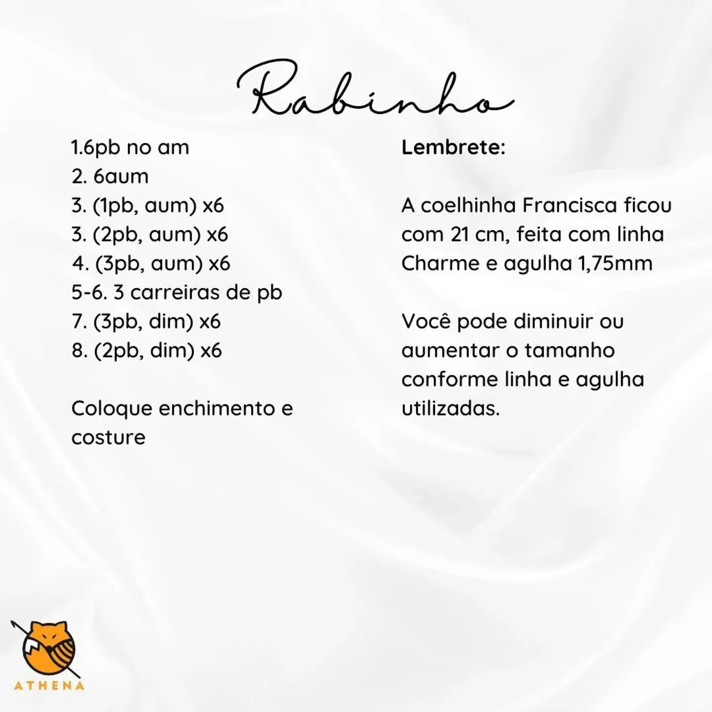 Receita gratuita de coelhinha amigurumi em crochê