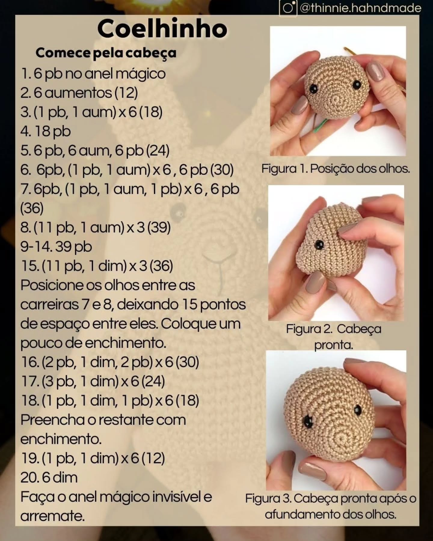 Receita gratuita de coelhinho amigurumi para iniciantes