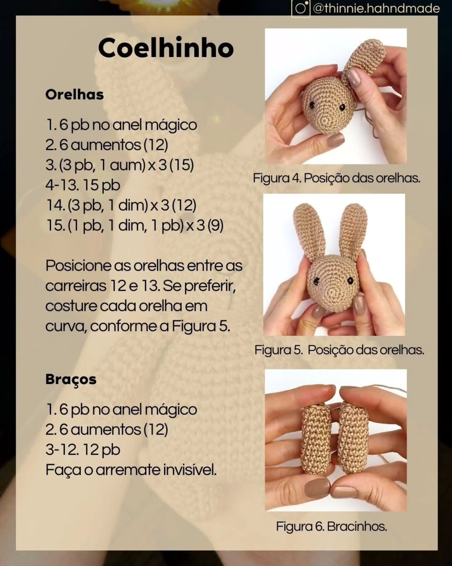 Receita gratuita de coelhinho amigurumi para iniciantes
