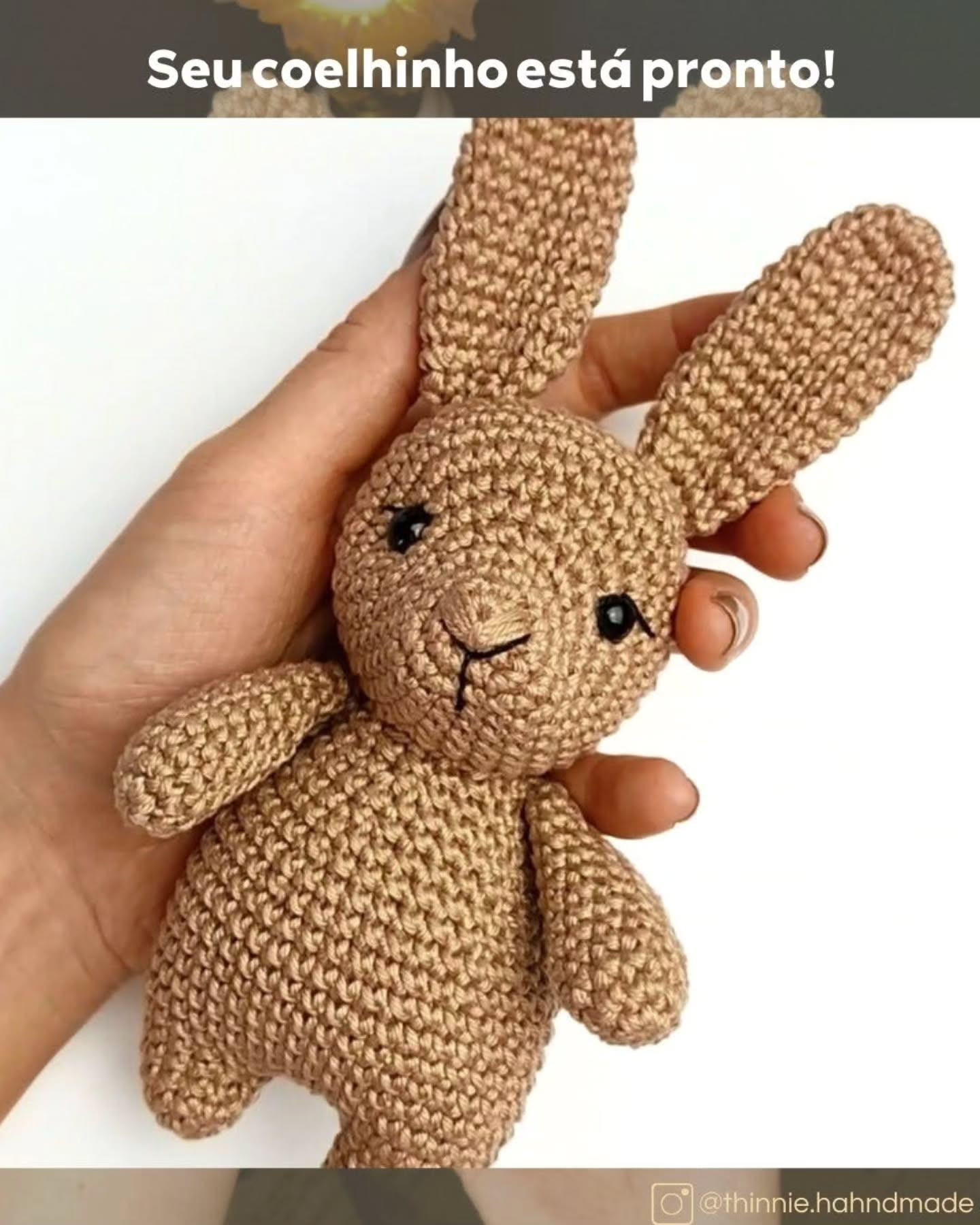 Receita gratuita de coelhinho amigurumi para iniciantes