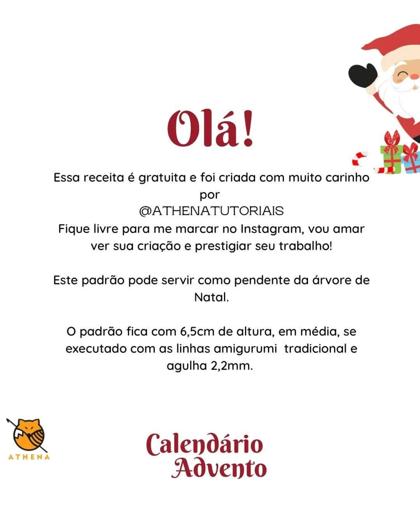 Receita gratuita de rena amigurumi para o Calendário do Advento