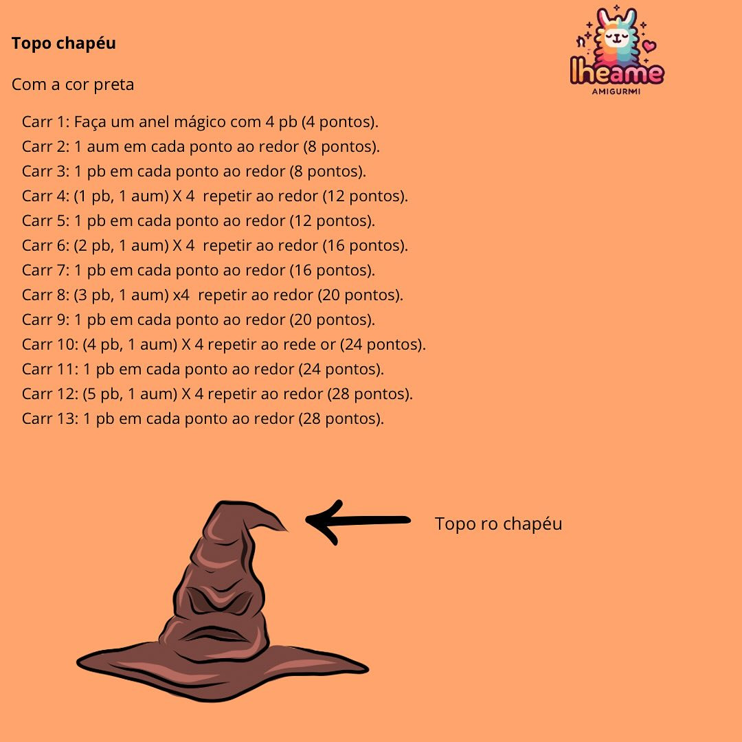 Receita gratuita do gato Croche Harry Potter