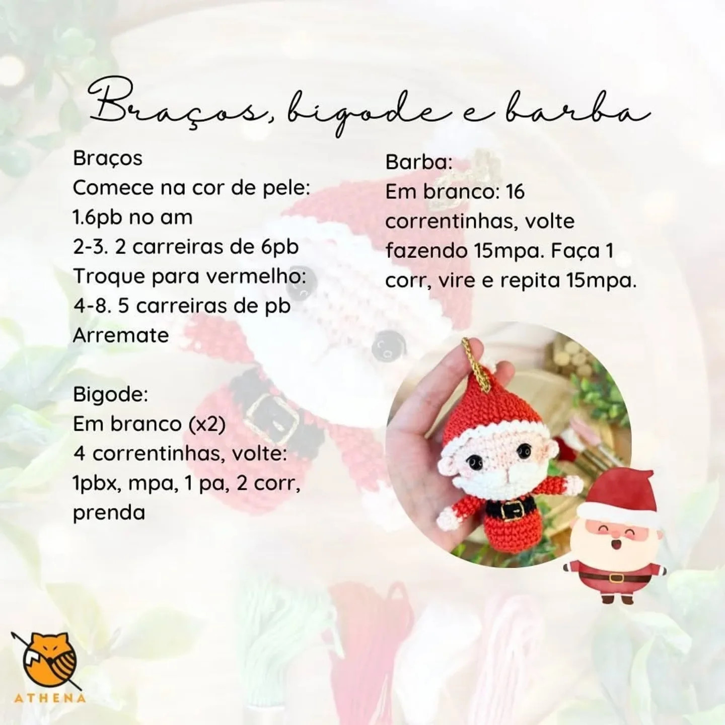 Receita gratuita: Mini Papai Noel para decoração natalina