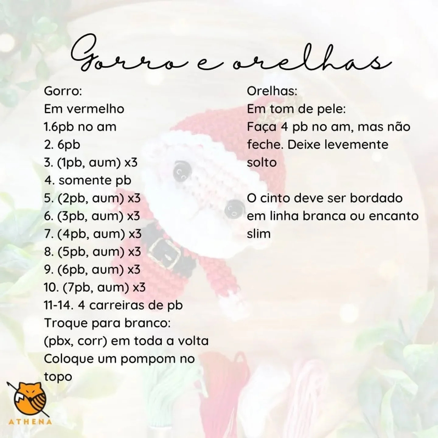 Receita gratuita: Mini Papai Noel para decoração natalina