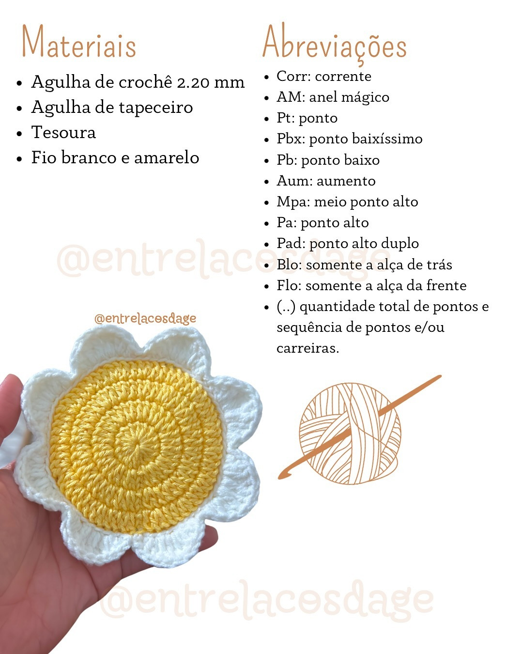 Receita gratuita: Porta-copos Daisy em crochê