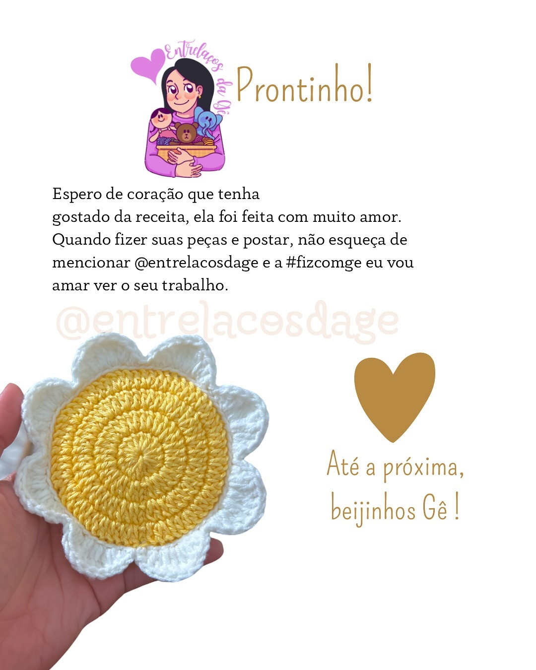 Receita gratuita: Porta-copos Daisy em crochê