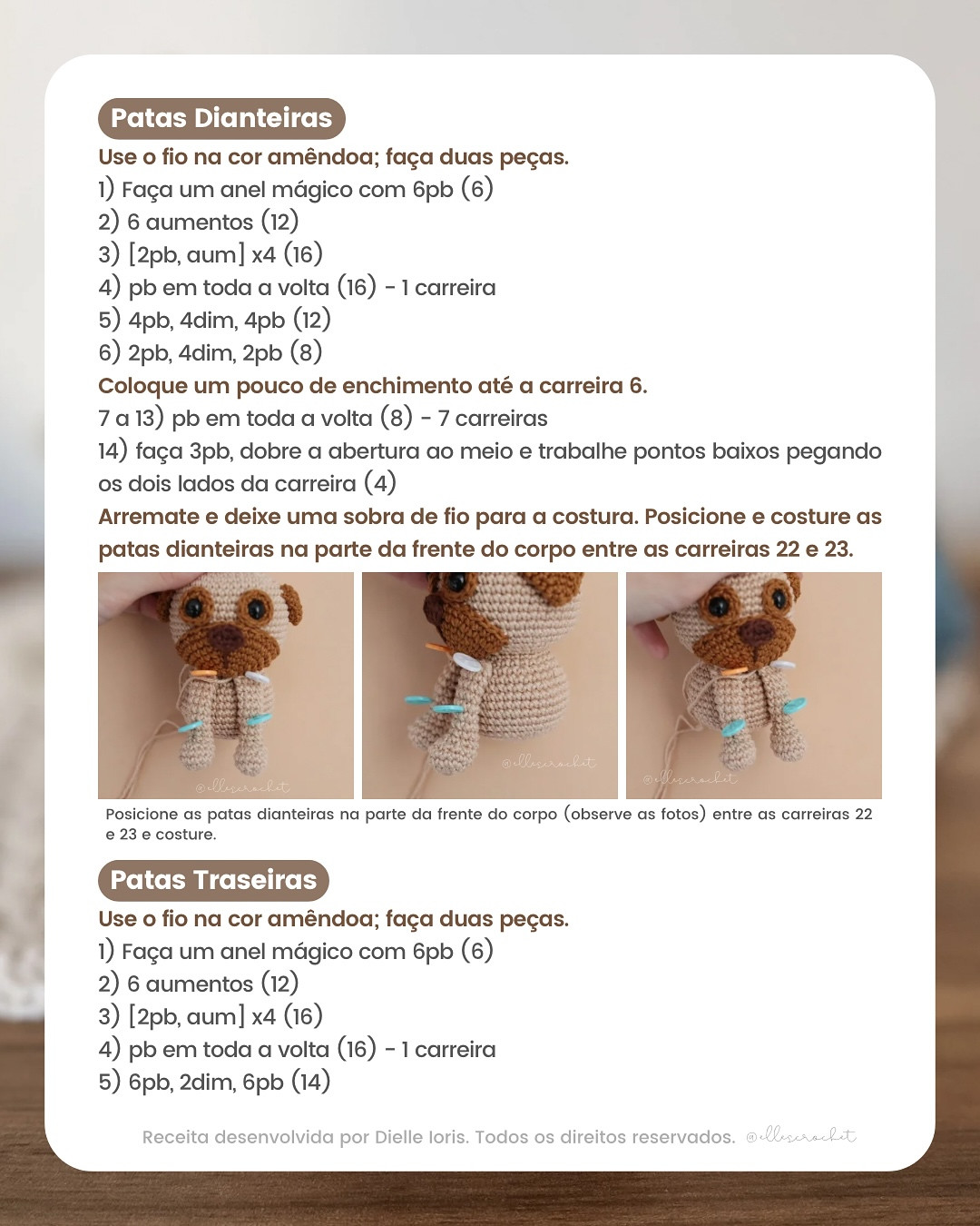 Rosquinha: Gráfico de crochê de cachorro grátis