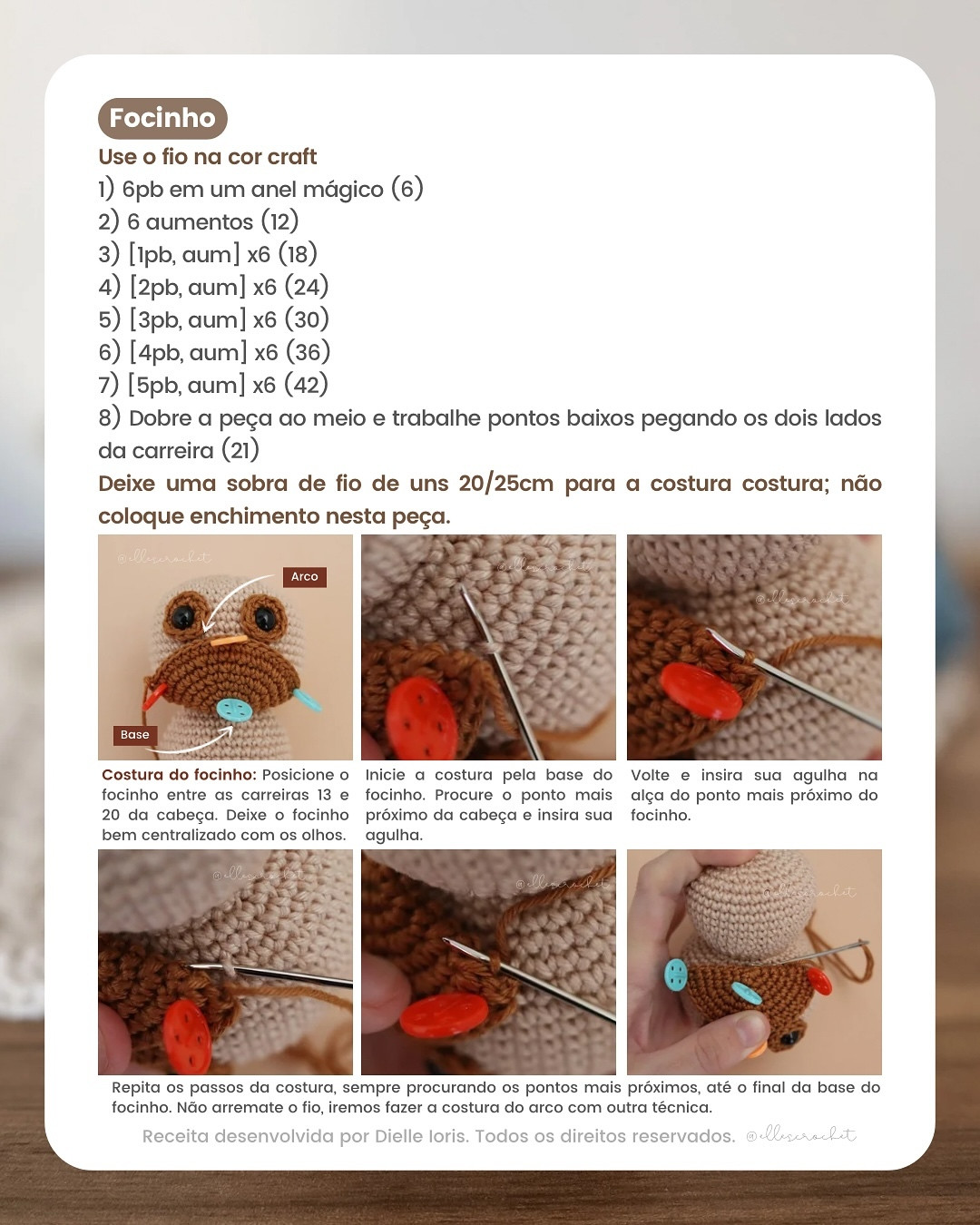 Rosquinha: Gráfico de crochê de cachorro grátis