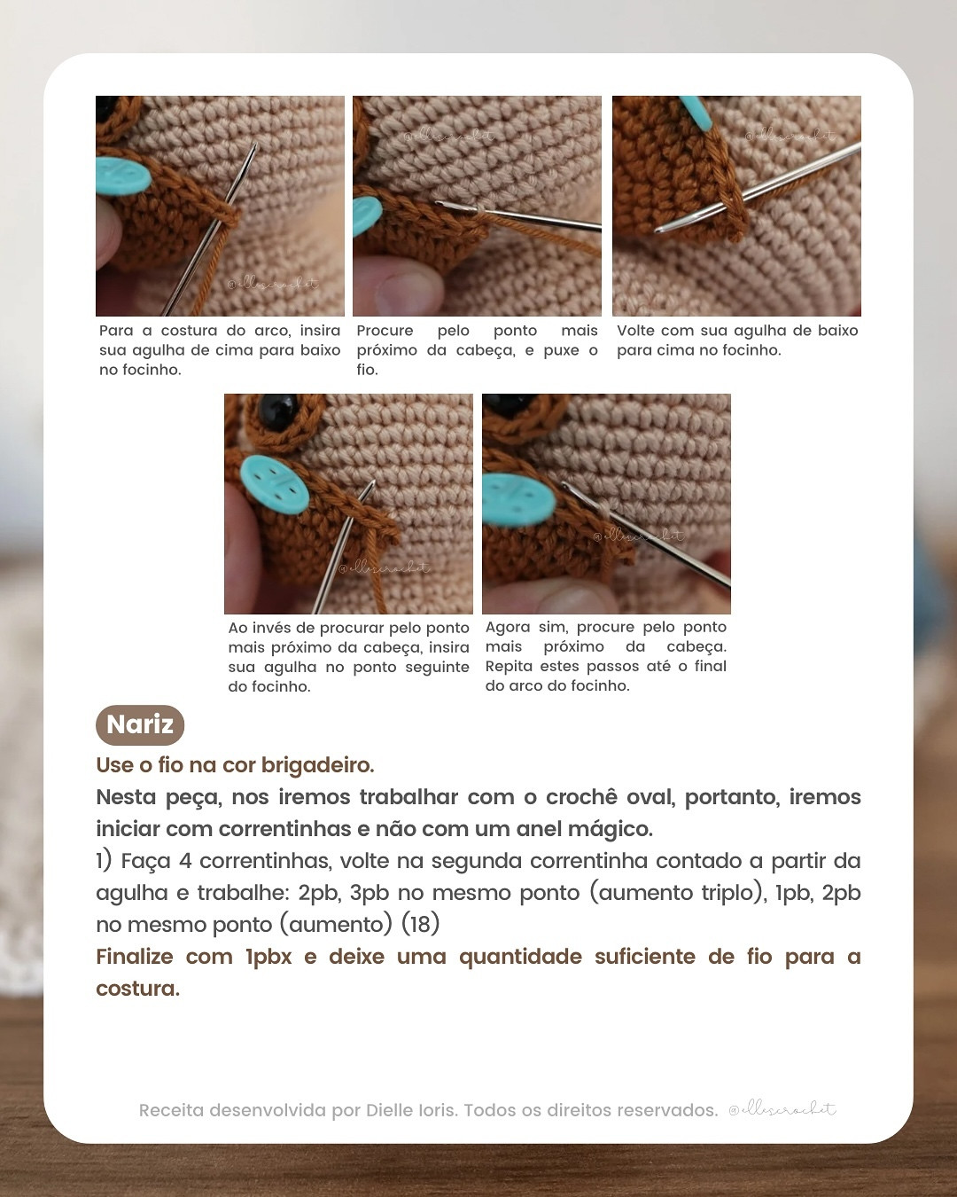 Rosquinha: Gráfico de crochê de cachorro grátis