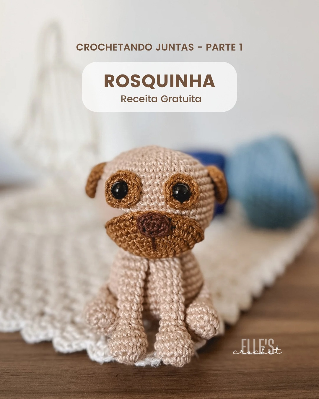 Rosquinha: Gráfico de crochê de cachorro grátis
