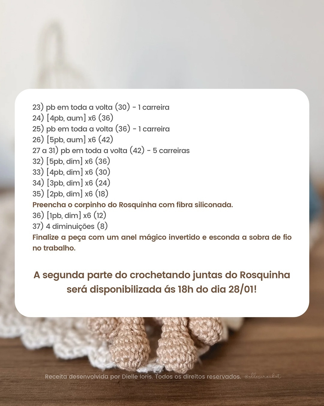 Rosquinha: Gráfico de crochê de cachorro grátis
