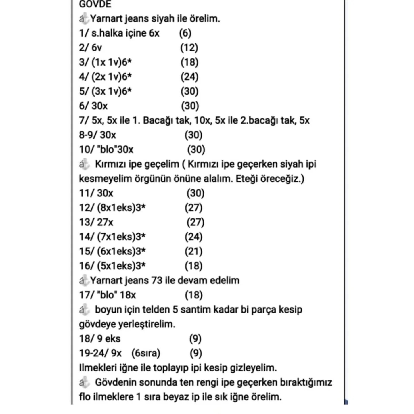 SAFINAZ AMİGURUMİ ŞEMASI: 1. BÖLÜM