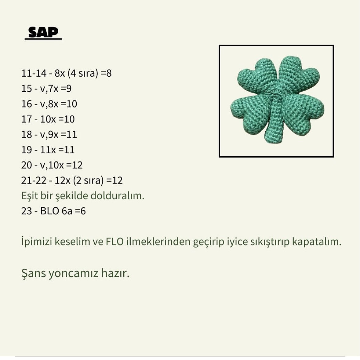 ŞANS YONCASI AMIGURUMI TARİFİ