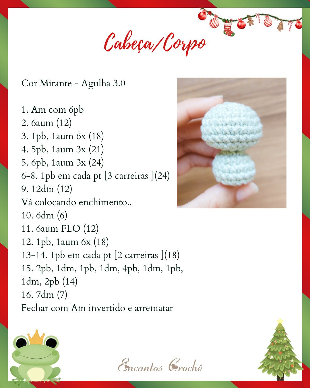 Sapinho Príncipe: Gráfico de crochê gratuito