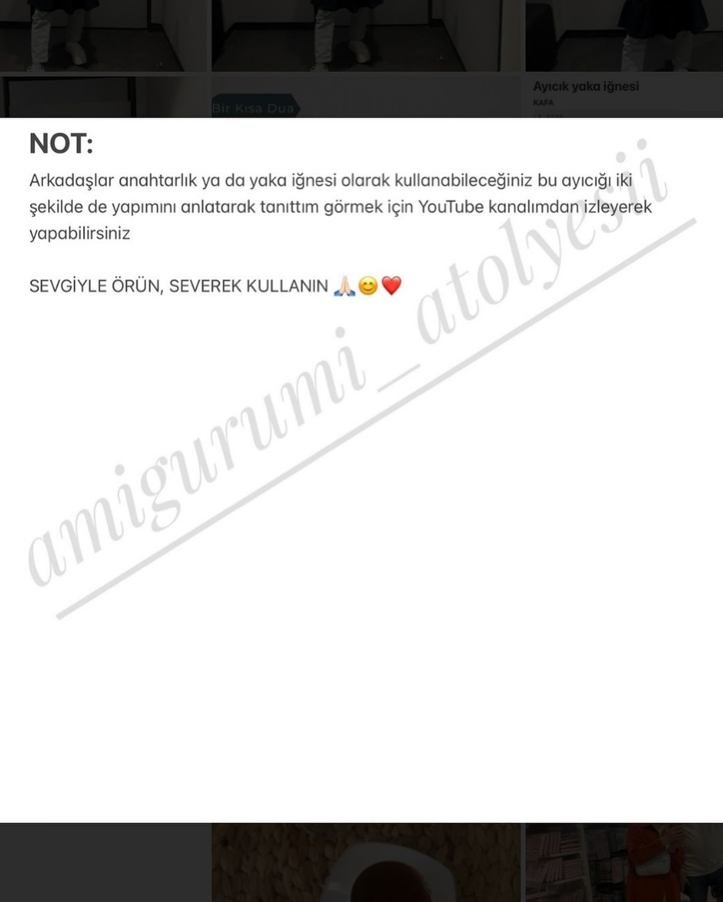 Sevimli Ayıcık Yaka İğnesi & Anahtarlık Şeması