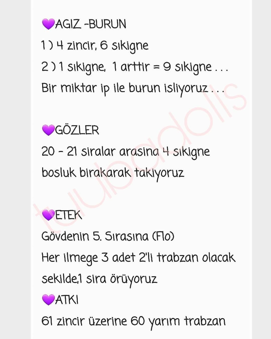 Sevimli Ayıcıklar Tığ İşi Şeması
