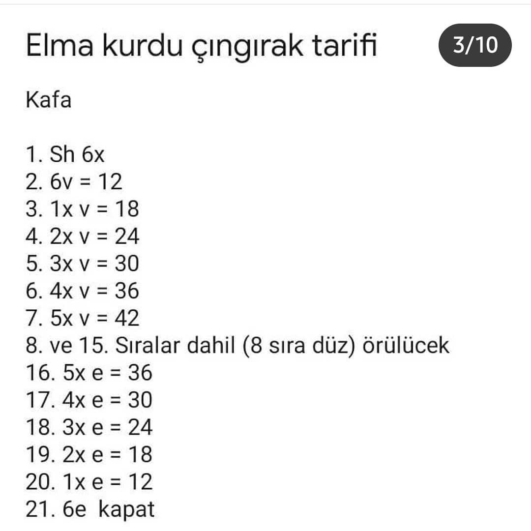 Sevimli Elma Kurdu Çıngırak Yapımı
